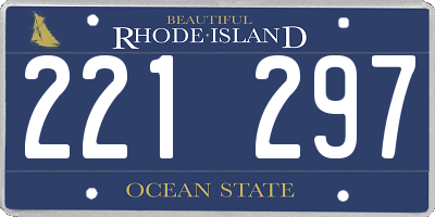 RI license plate 221297