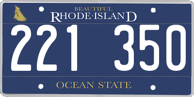 RI license plate 221350