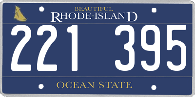 RI license plate 221395
