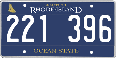 RI license plate 221396
