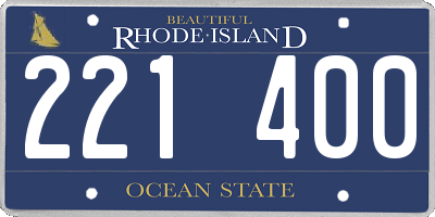 RI license plate 221400