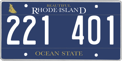 RI license plate 221401