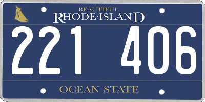 RI license plate 221406