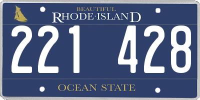 RI license plate 221428