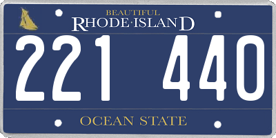 RI license plate 221440