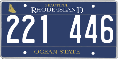 RI license plate 221446