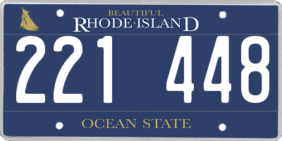 RI license plate 221448