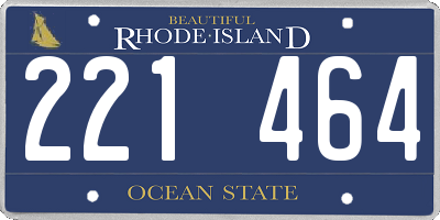 RI license plate 221464