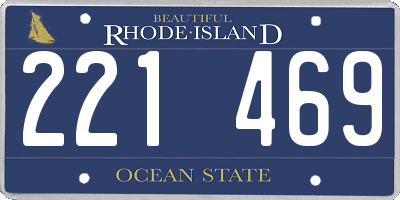 RI license plate 221469