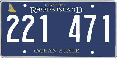 RI license plate 221471