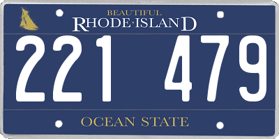 RI license plate 221479