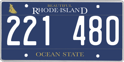 RI license plate 221480