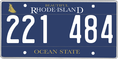 RI license plate 221484
