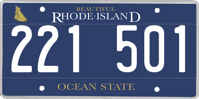 RI license plate 221501