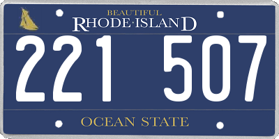 RI license plate 221507