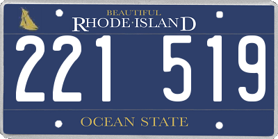 RI license plate 221519