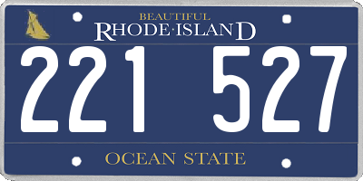 RI license plate 221527