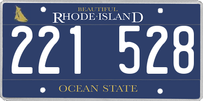 RI license plate 221528