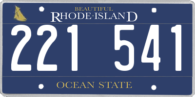 RI license plate 221541