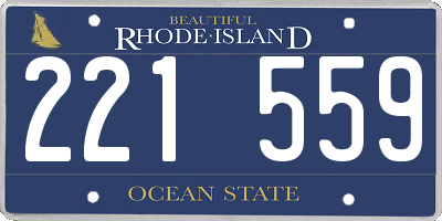 RI license plate 221559