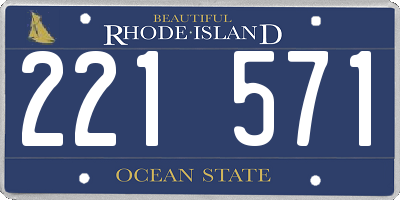 RI license plate 221571