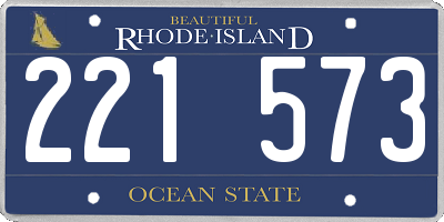 RI license plate 221573