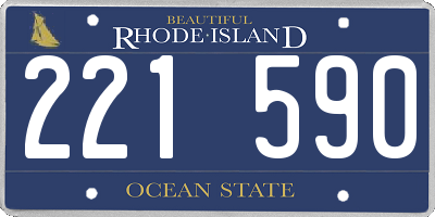 RI license plate 221590