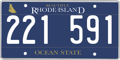 RI license plate 221591