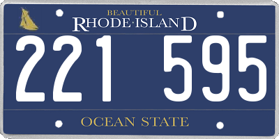 RI license plate 221595