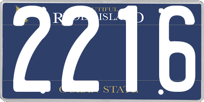 RI license plate 2216