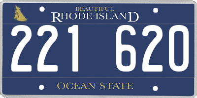 RI license plate 221620