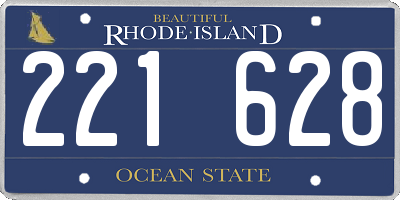 RI license plate 221628