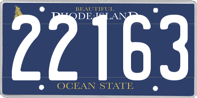 RI license plate 22163