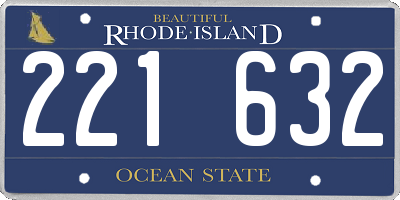 RI license plate 221632