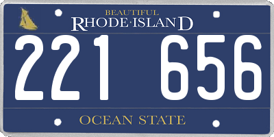 RI license plate 221656