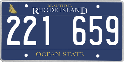 RI license plate 221659