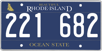 RI license plate 221682