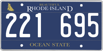 RI license plate 221695