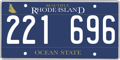 RI license plate 221696