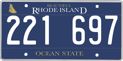 RI license plate 221697