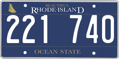 RI license plate 221740