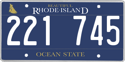 RI license plate 221745