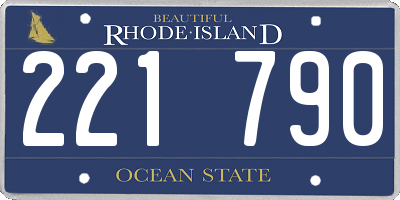 RI license plate 221790