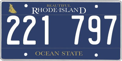 RI license plate 221797