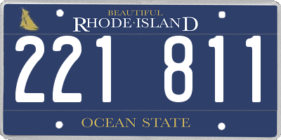 RI license plate 221811