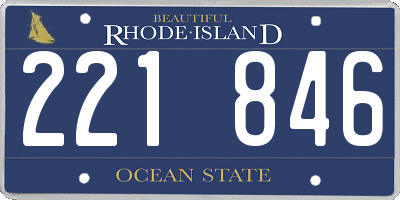 RI license plate 221846