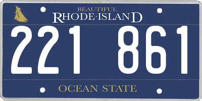 RI license plate 221861