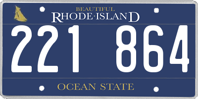 RI license plate 221864