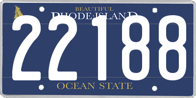 RI license plate 22188