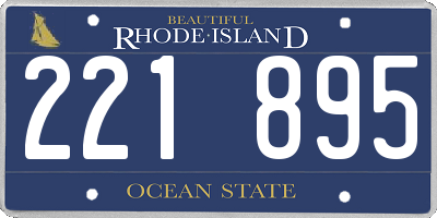 RI license plate 221895